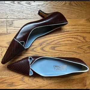 Ferragamo beautiful leather heels, brand new